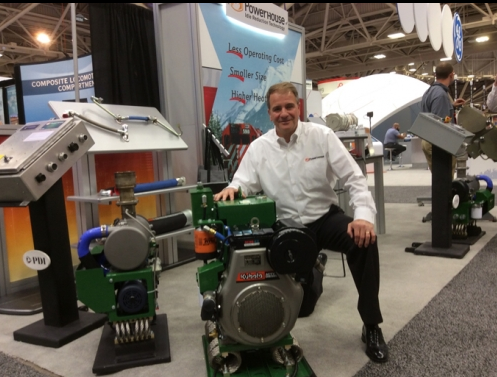 PDI's CEO Lou by the PowerHouse™ APU at Railway Interchange 2015