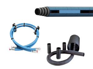 Collage of PDI fuel hose, oil hose and vent hose