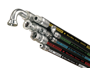 A bouquet of Eaton hydraulic hose assemblies