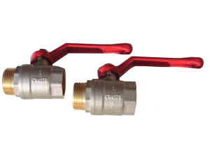 Two hydraulic ball valves