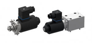 Two hydraulic cartridge valves