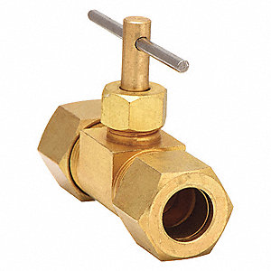 Brass hydraulic needle valve