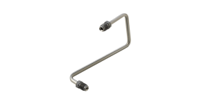 Custom bent steel tube with fittings
