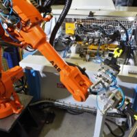 Robotic end former in the PDI Buffalo manufacturing facility